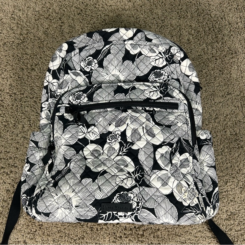 Vera Bradley XL Campus Backpack Boho Floral Paisley Trendy Laptop Travel Bag